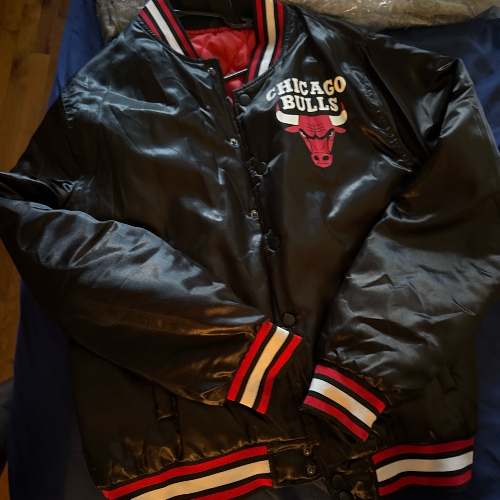 Chicago Bulls Black Varsity Jacket